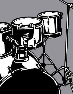 Vector Clip Art Drum Set