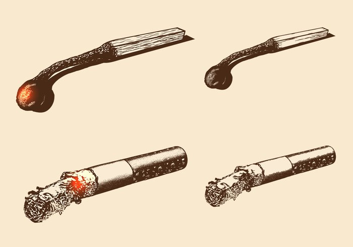 Vector Hand Smoking Vector Hand Smoking