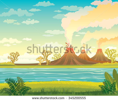 Vector Prehistoric Landscape