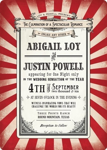 Vintage Circus Invitation