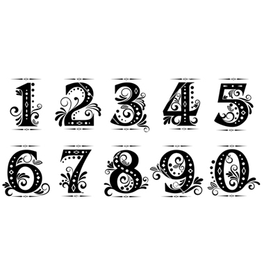 Vintage Number Fonts