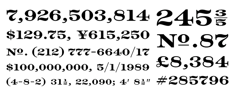Vintage Style Number Fonts