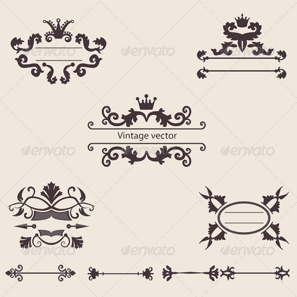 Vintage Vector Ornaments Vintage Vector Ornaments