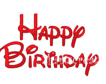 Walt Disney Font Happy Birthday