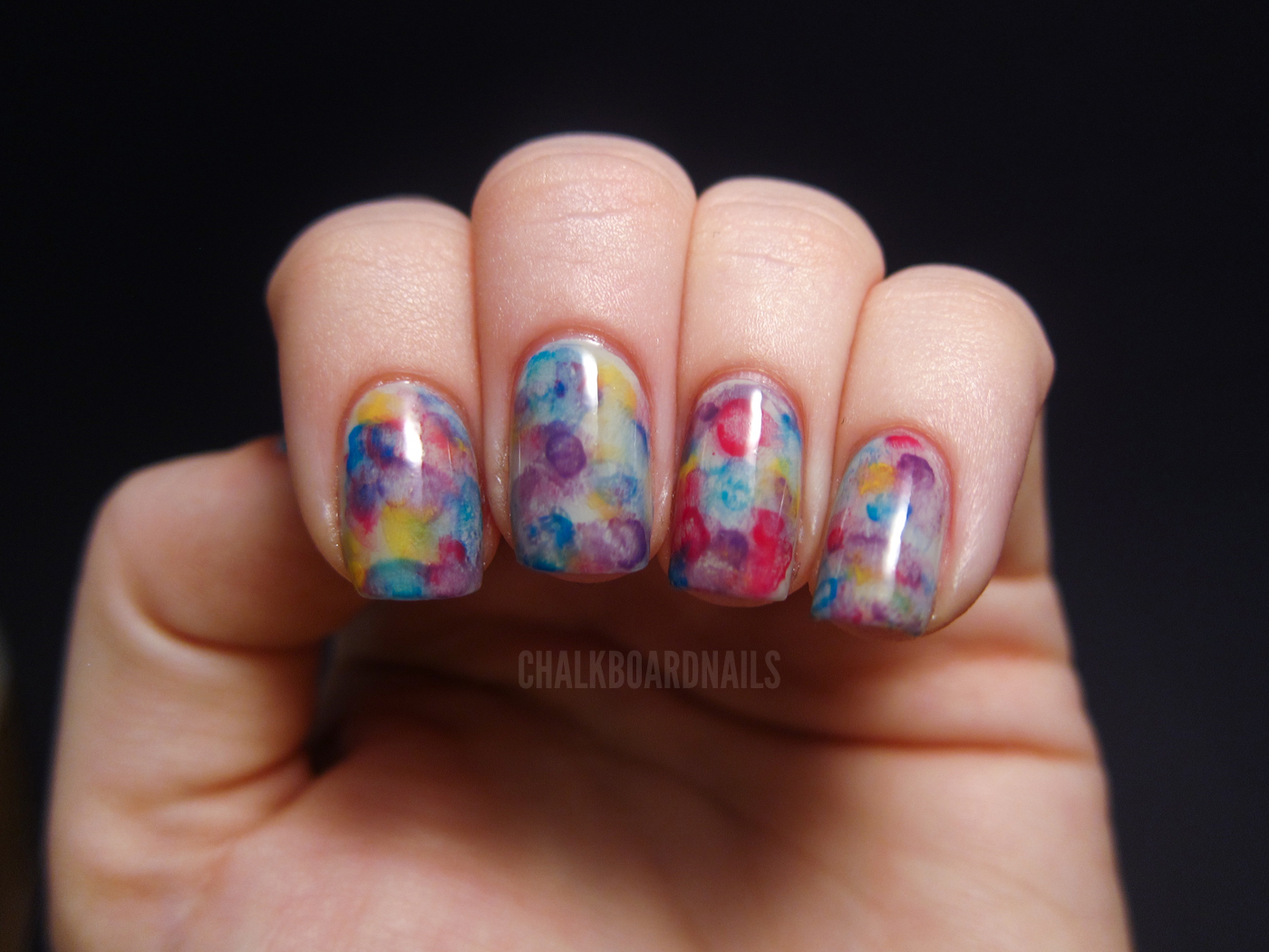 Watercolor Nail Art Design