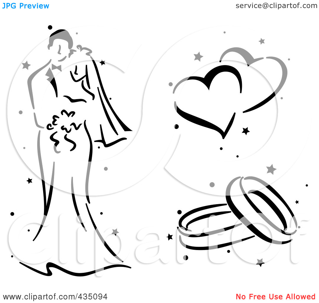 17 Black And White Wedding Graphics Images