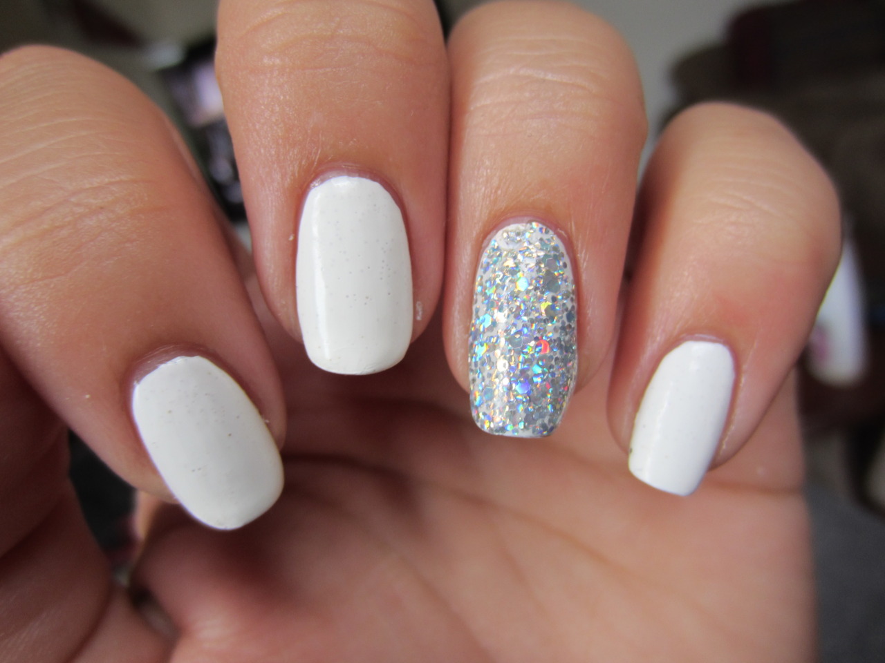 White Acrylic Nails Tumblr