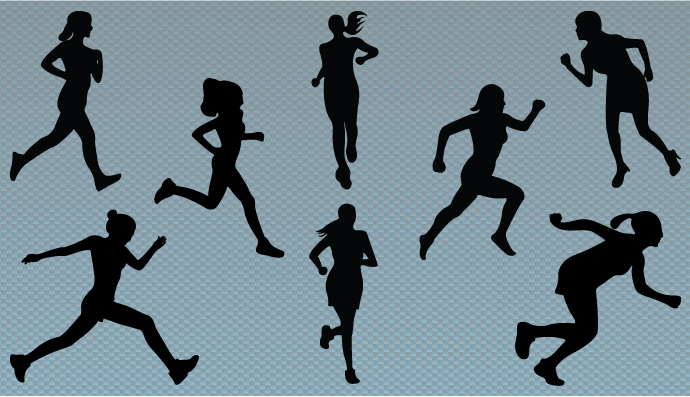 Women Running Graphic