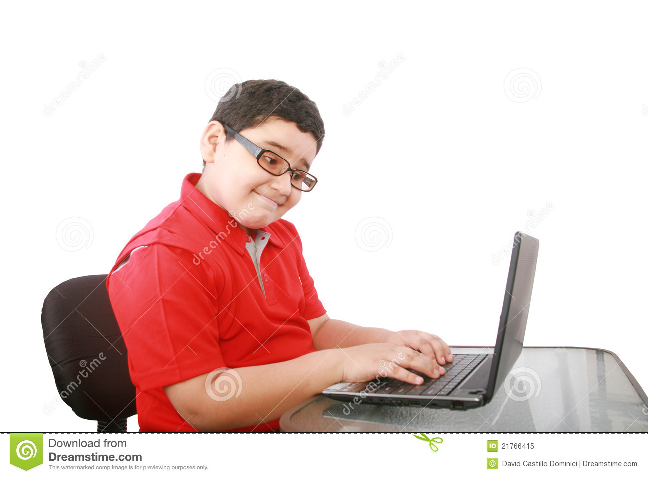 Young Boy with Computer