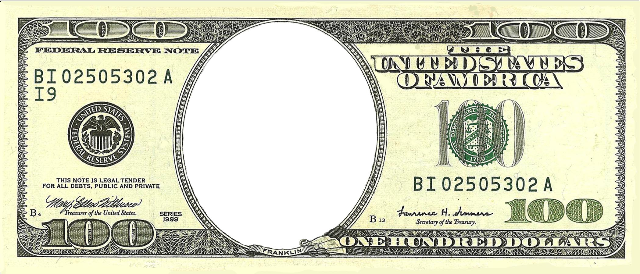 100 Dollar Bill Vector