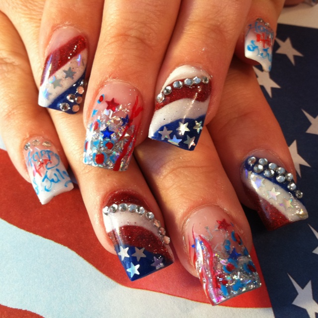 4th of July Nail Designs Acrylic Nails 4th of July Nail Designs Acrylic Nails
