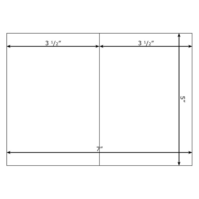 5X7 Blank Greeting Card Template