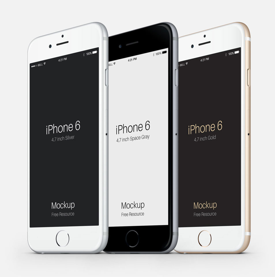 6 iPhone PSD Template 6 iPhone PSD Template