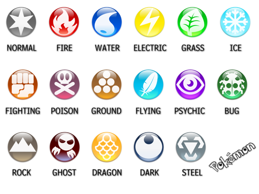 13 Pokemon Type Icons Images
