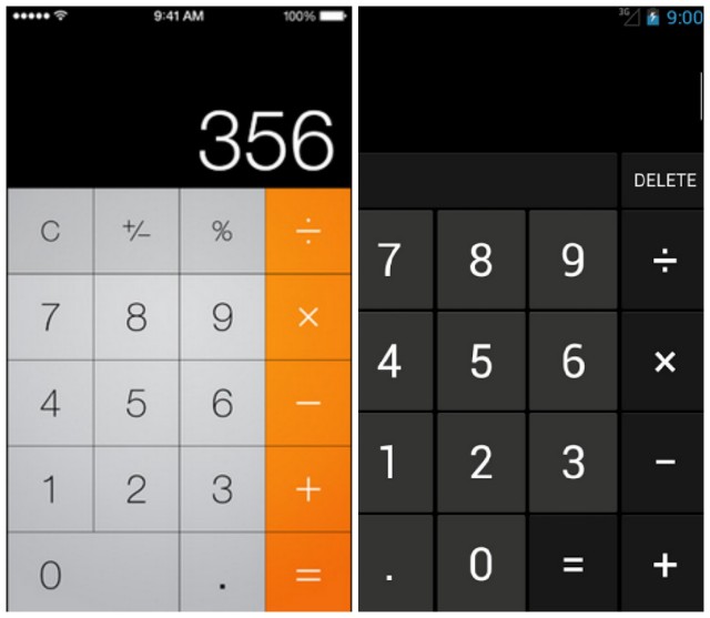 Android vs iOS 7