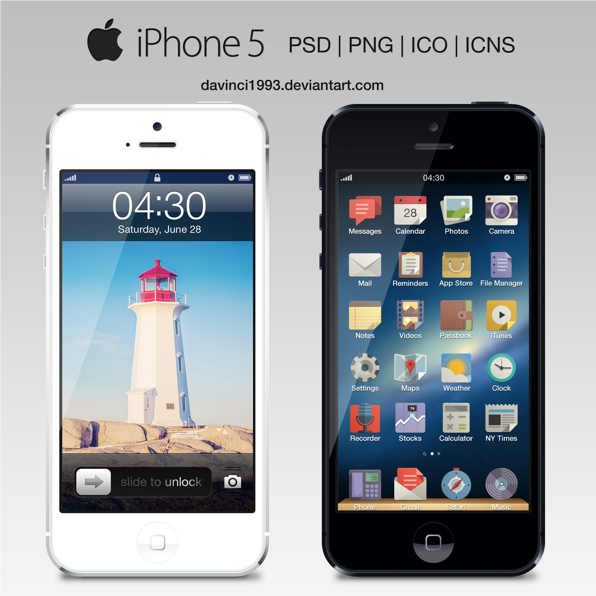 Apple iPhone 5 PSD