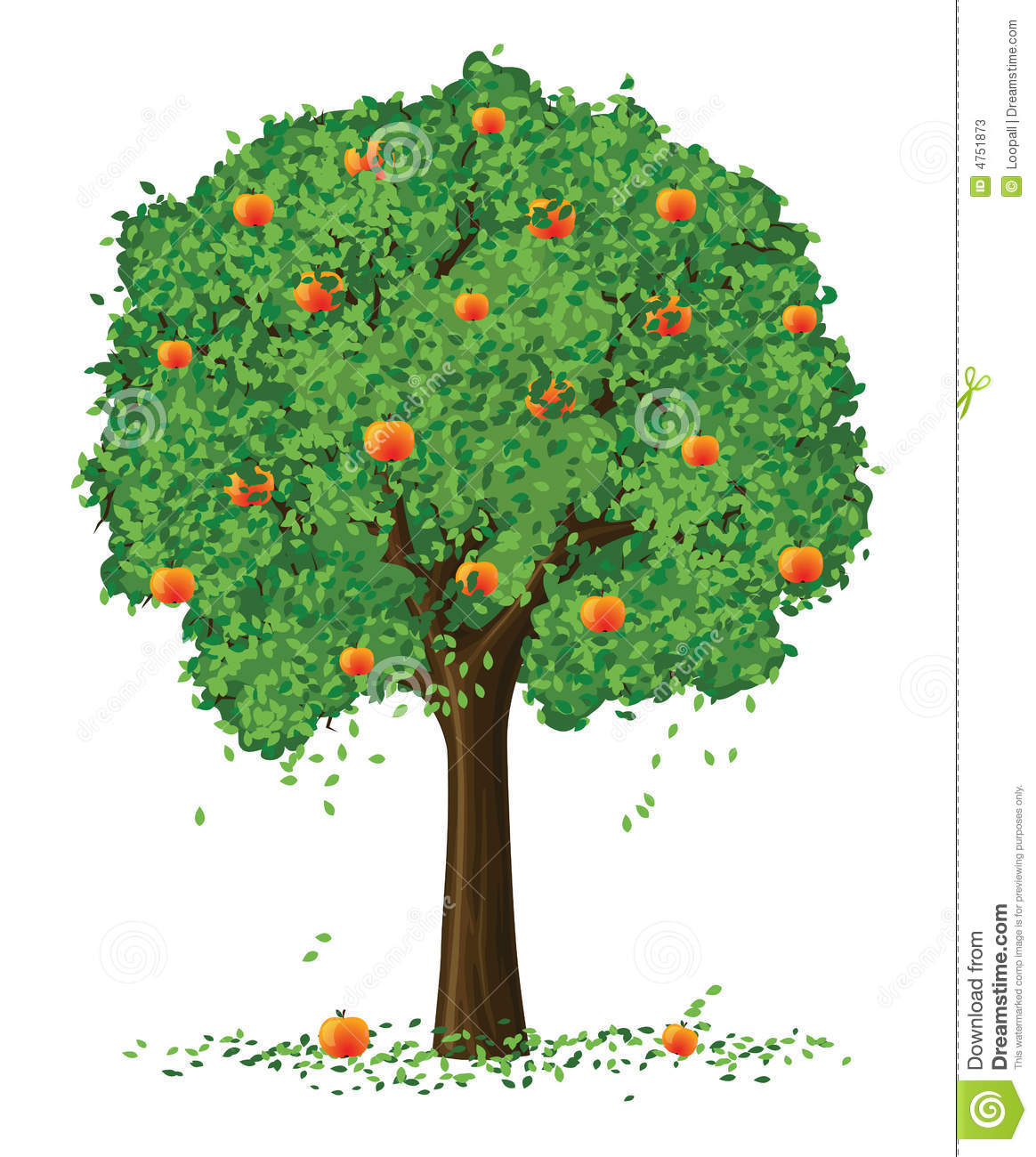 Apple Tree Silhouette Vector