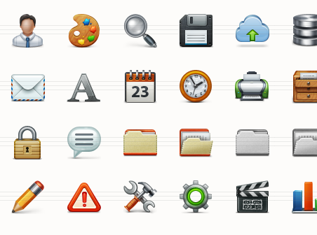 Application Toolbar Icon Set