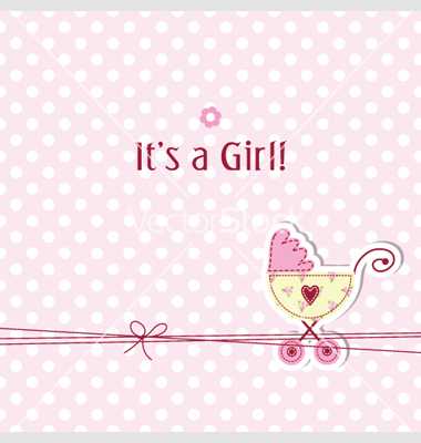 Baby Girl Arrival Card