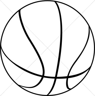 Basketball Clip Art Black and White