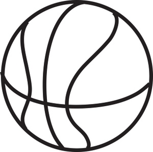 Basketball Clip Art Black and White