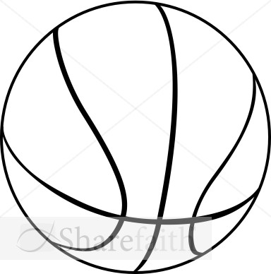 Basketball Clip Art Black and White