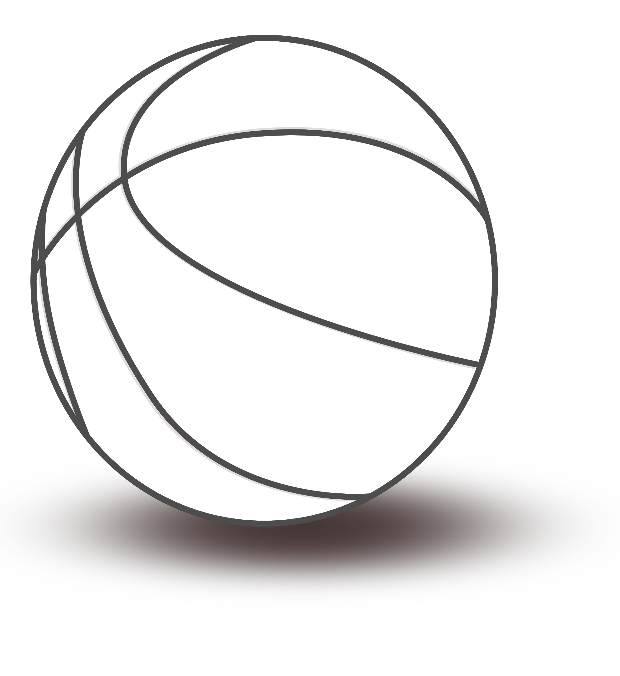 Basketball Clip Art Black and White