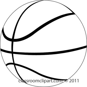 Basketball Clip Art Black and White