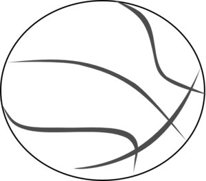 Basketball Outline Clip Art Black and White