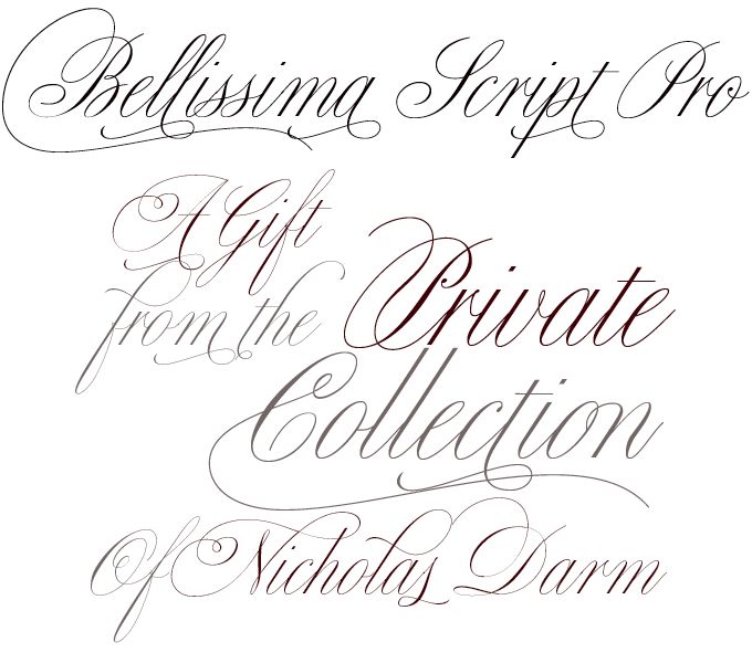 Bellissima Script Font Sample