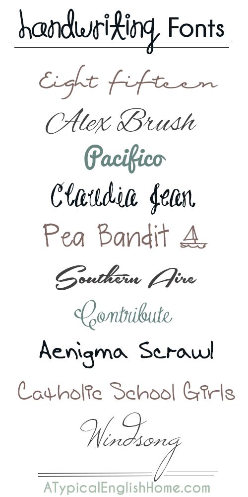 Best Handwriting Fonts