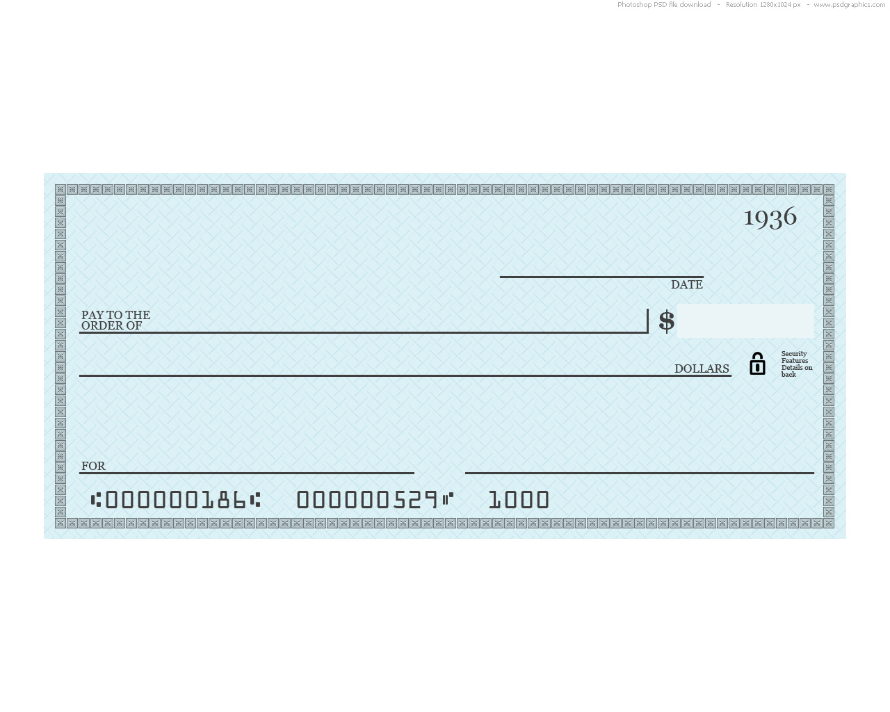 Big Blank Check Template