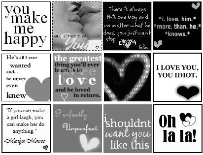 Black and White Cute Love Quotes