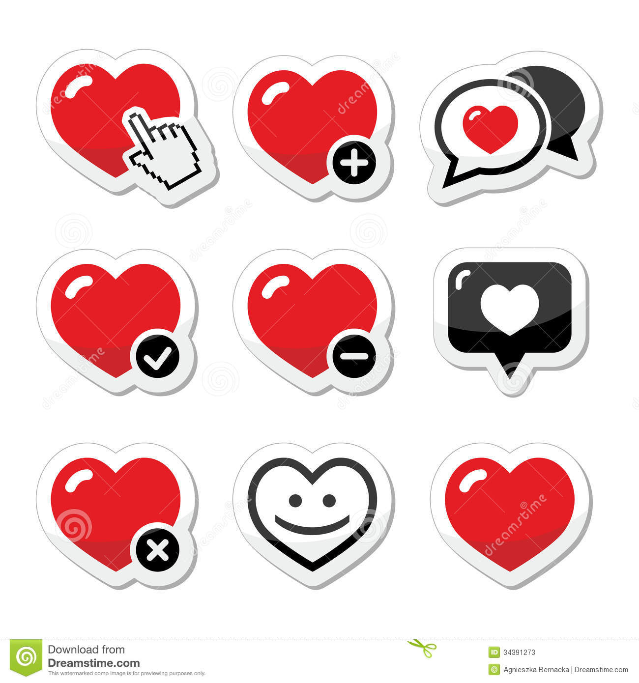 Black and White Love Clip Art