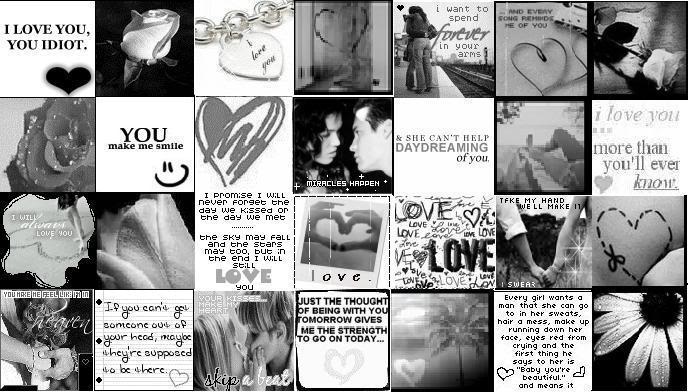 Black and White Love Collages