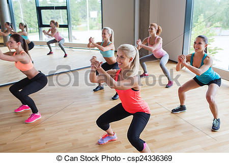 Black Fitness Women Squat