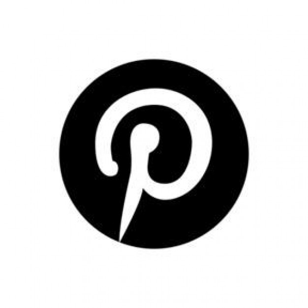 Black Pinterest Logo Vector