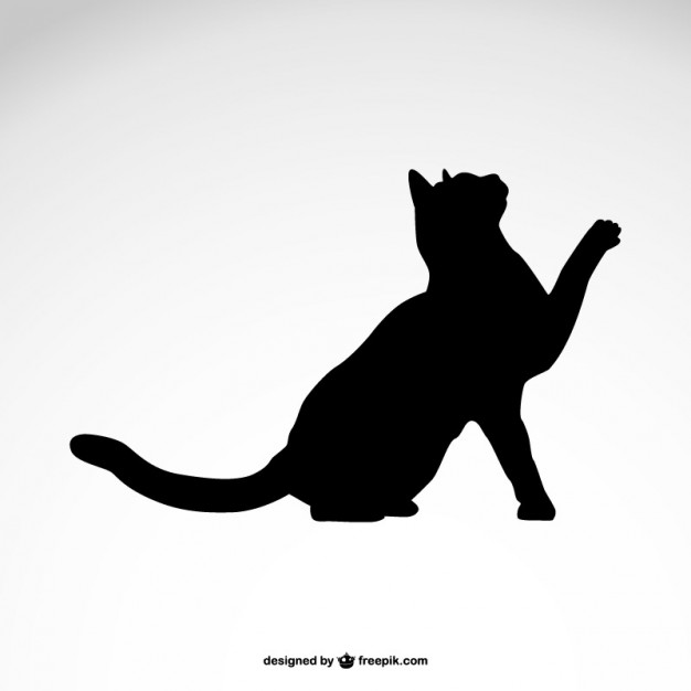 Black Vector Cat Silhouettes Free