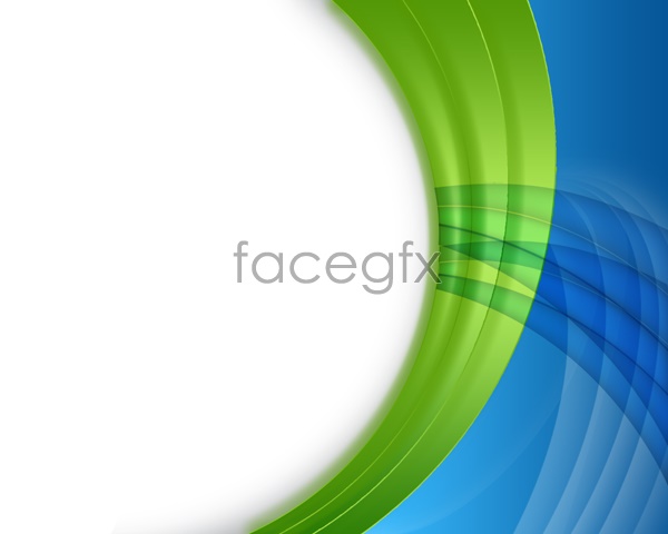 Blue and Green Abstract Border
