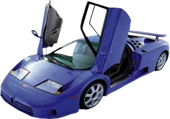 Blue Cartoon Sports Car