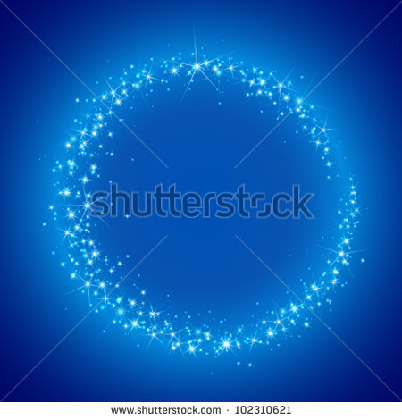 Blue Circle Logo with Stars