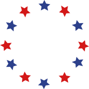 Blue Circle with Red Star