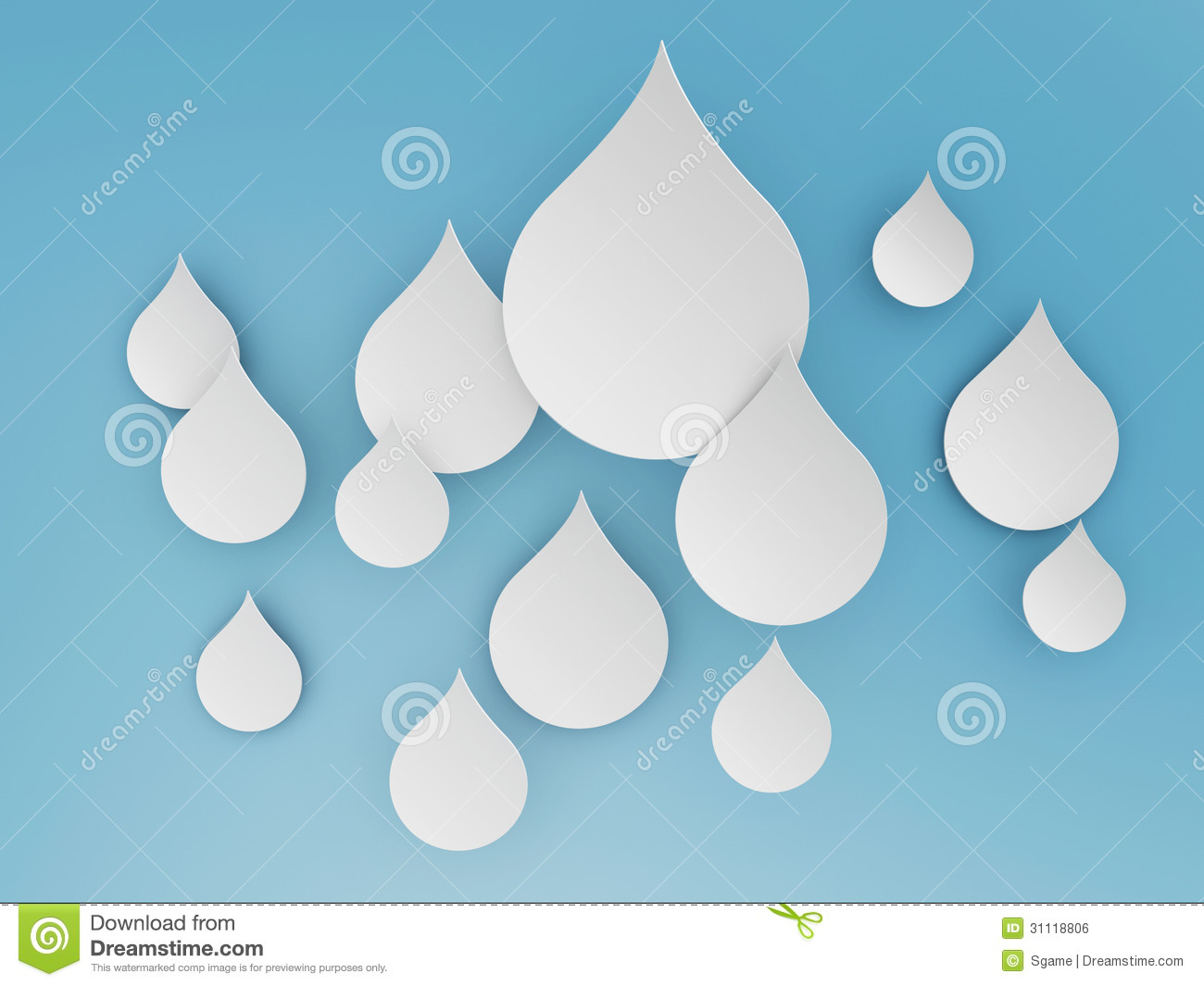 Blue Sky with Water Drops Background