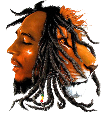 Bob Marley and Lion