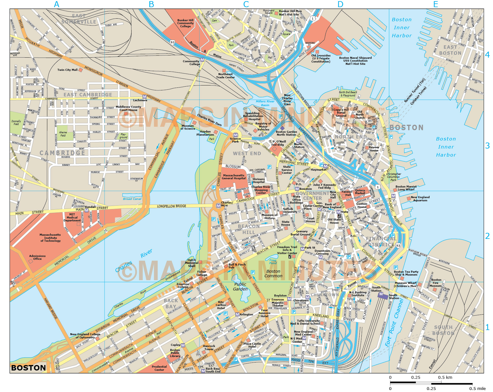 Boston City Map