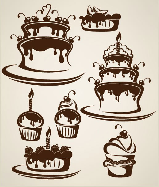 Cake Silhouette Vector