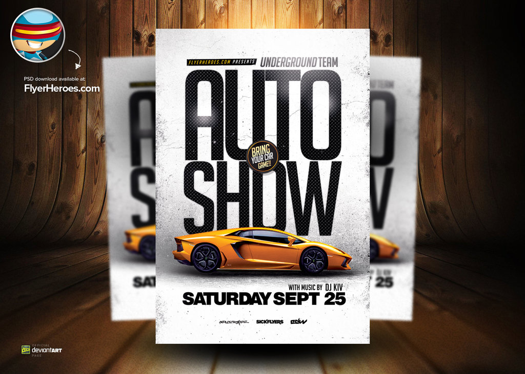 Car Show Flyer Template PSD