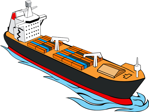 Cargo Ship Cartoon Cargo Ship Cartoon
