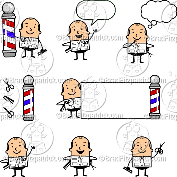 Cartoon Barber Chair Clip Art