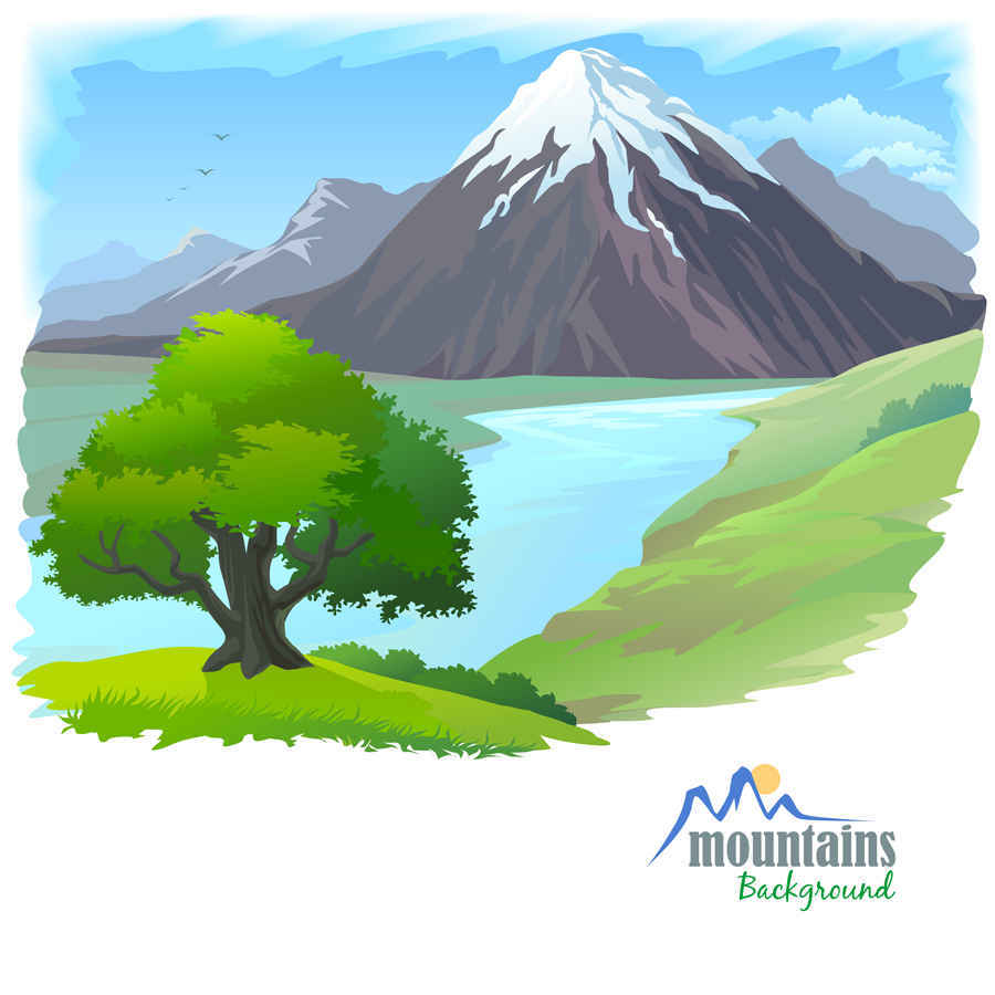 Cartoon Mountain Landscape Cartoon Mountain Landscape